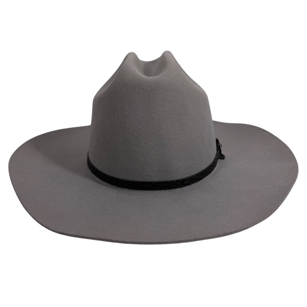 Vintage Silver Spur Cowboy Hat Premium Wool Felt Cattleman Sz. 7.25 Gray